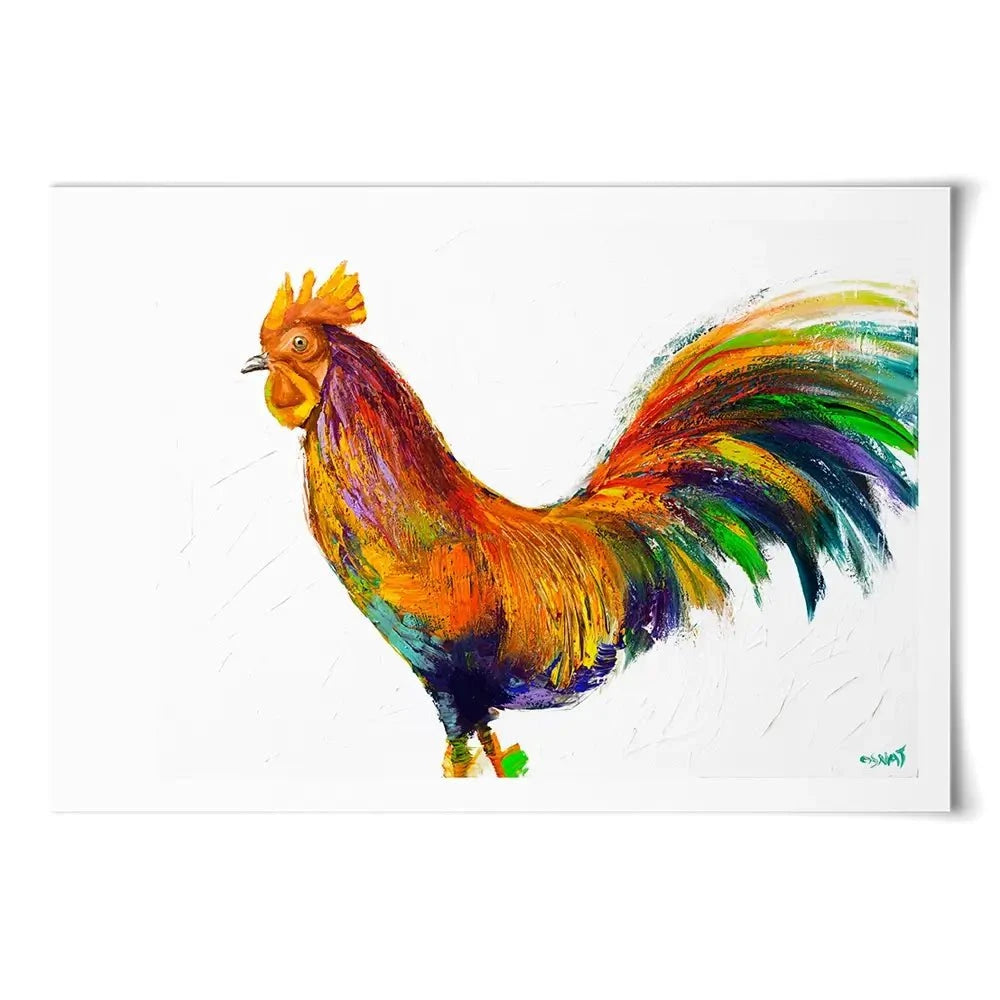 Here Comes The Rooster Art Print Here Comes The Rooster Art Print wall art product Osnat Tzadok