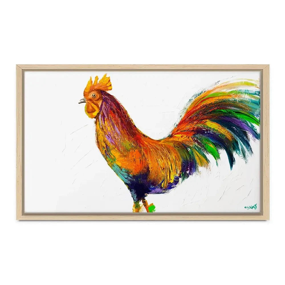 Here Comes The Rooster Canvas Print Here Comes The Rooster Canvas Print wall art product Osnat Tzadok