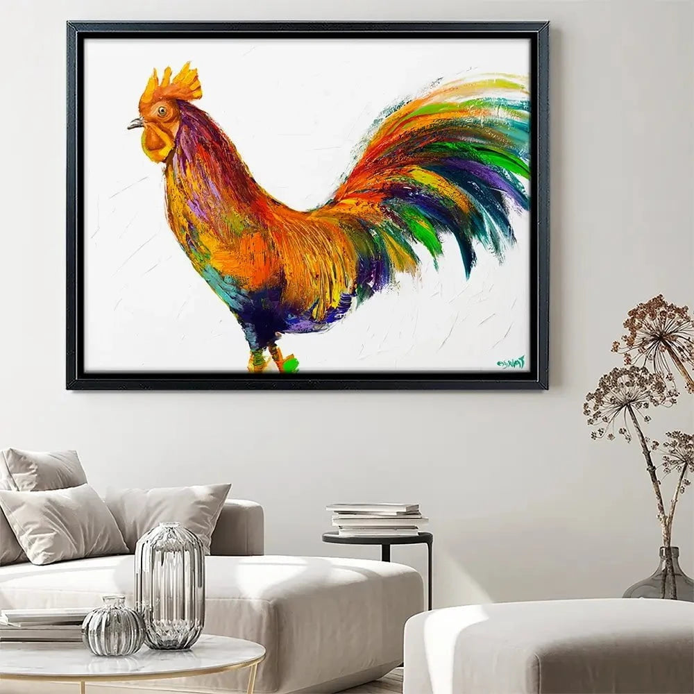 Here Comes The Rooster Canvas Print Here Comes The Rooster Canvas Print wall art product Osnat Tzadok