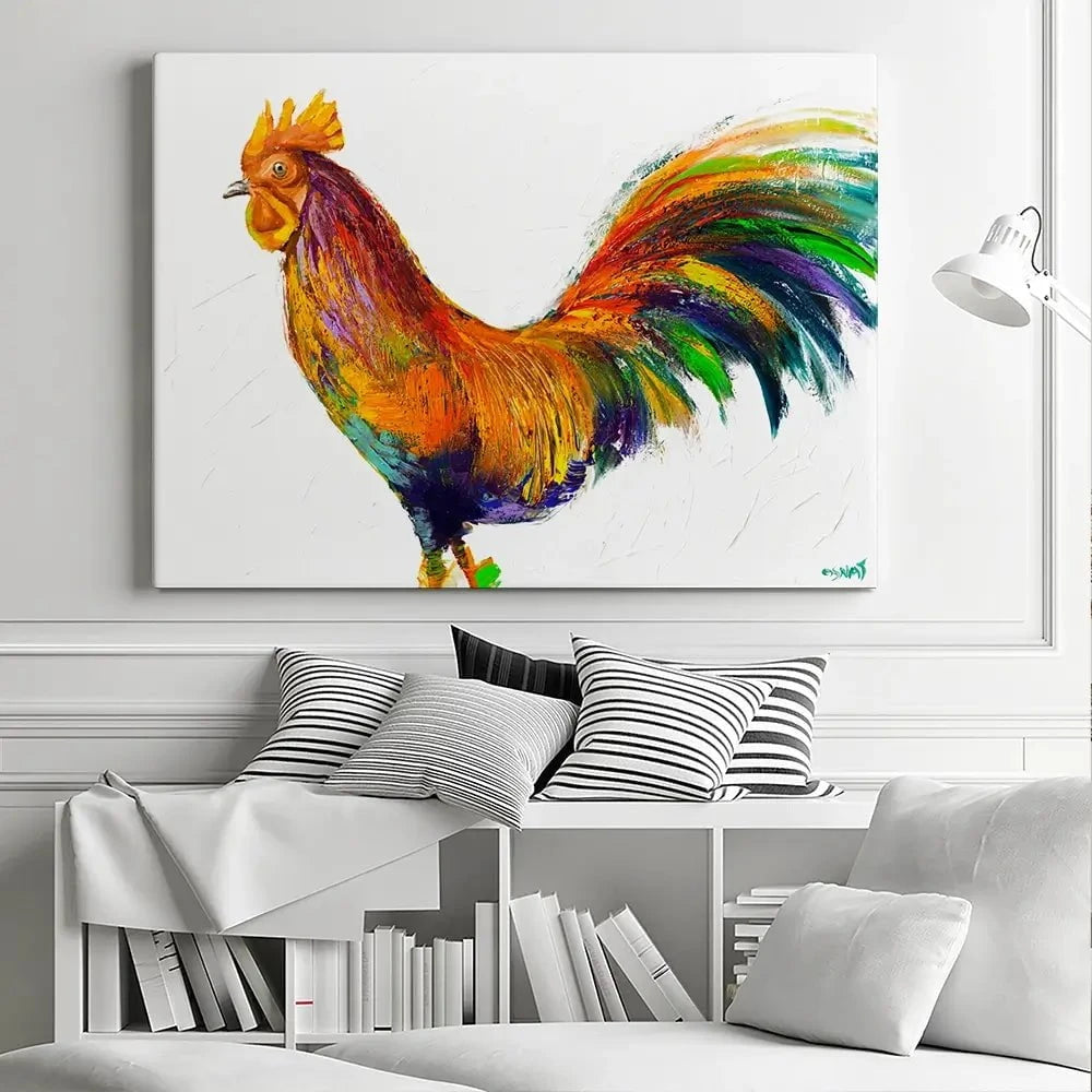 Here Comes The Rooster Canvas Print Here Comes The Rooster Canvas Print wall art product Osnat Tzadok