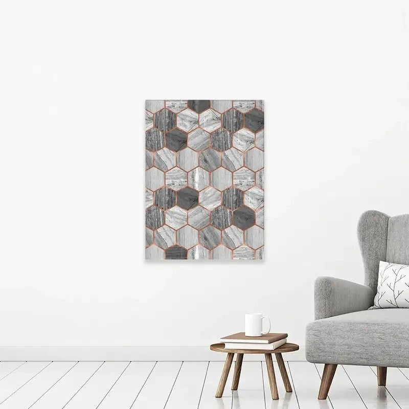 Hexagon Marble Canvas Print Hexagon Marble Canvas Print wall art product Emanuela Carratoni - Independent
