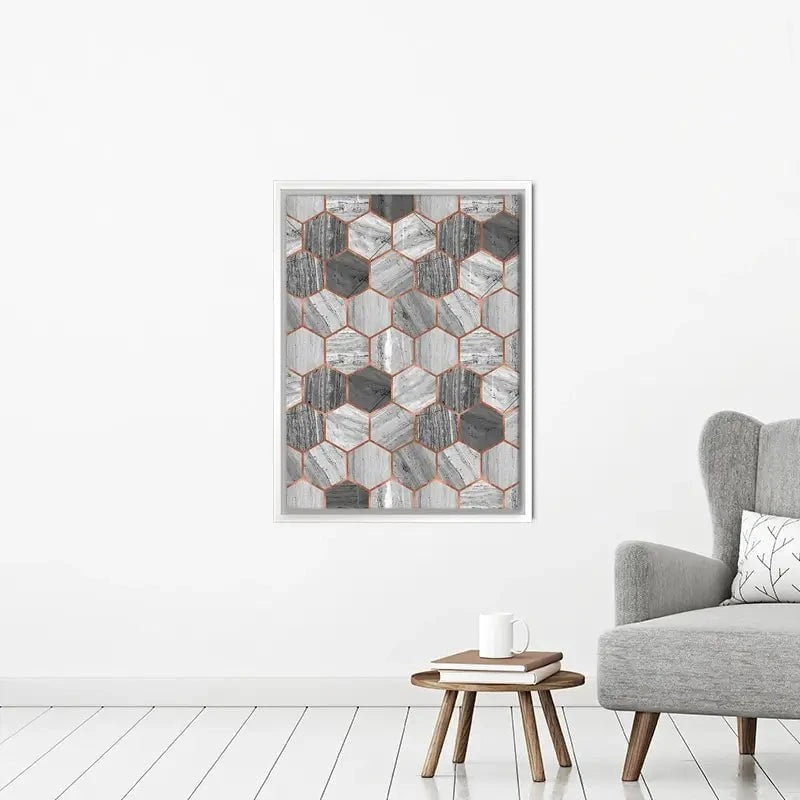 Hexagon Marble Canvas Print Hexagon Marble Canvas Print wall art product Emanuela Carratoni - Independent