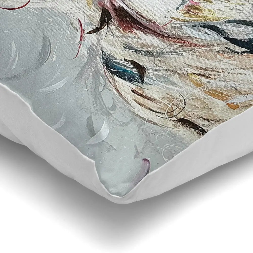 Highland Cow And Butterfly Cushion Highland Cow And Butterfly Cushion wall art product Nicola Jane Rowles