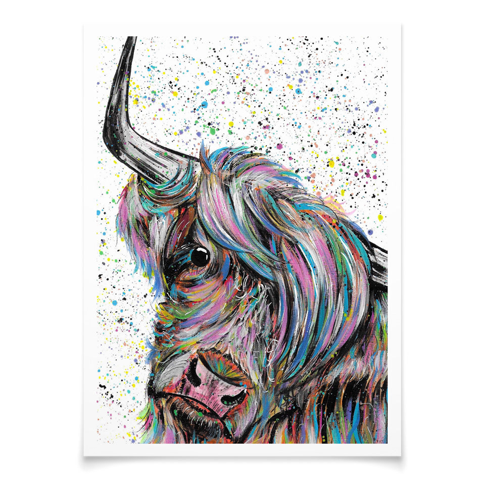 Highland Cow Annie Art Print Highland Cow Annie Art Print wall art product Emma LC Art