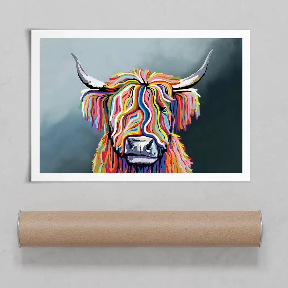 Highland Cow Art Print Highland Cow Art Print | Highland Cow Art Poster | Highland Cow Print wall art product Independent