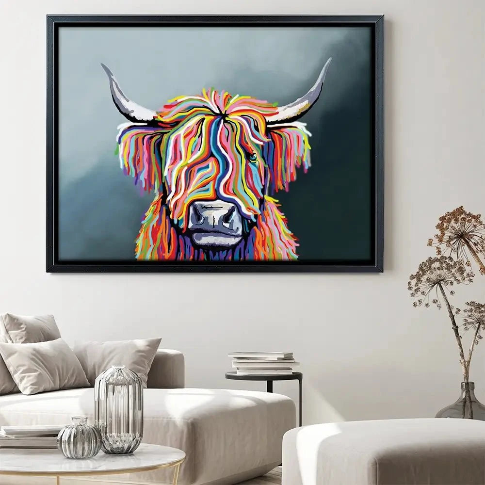 Highland Cow Canvas Print Highland Cow Canvas Print | Highland Cow Canvas Art | Cow Wall Art wall art product Independent