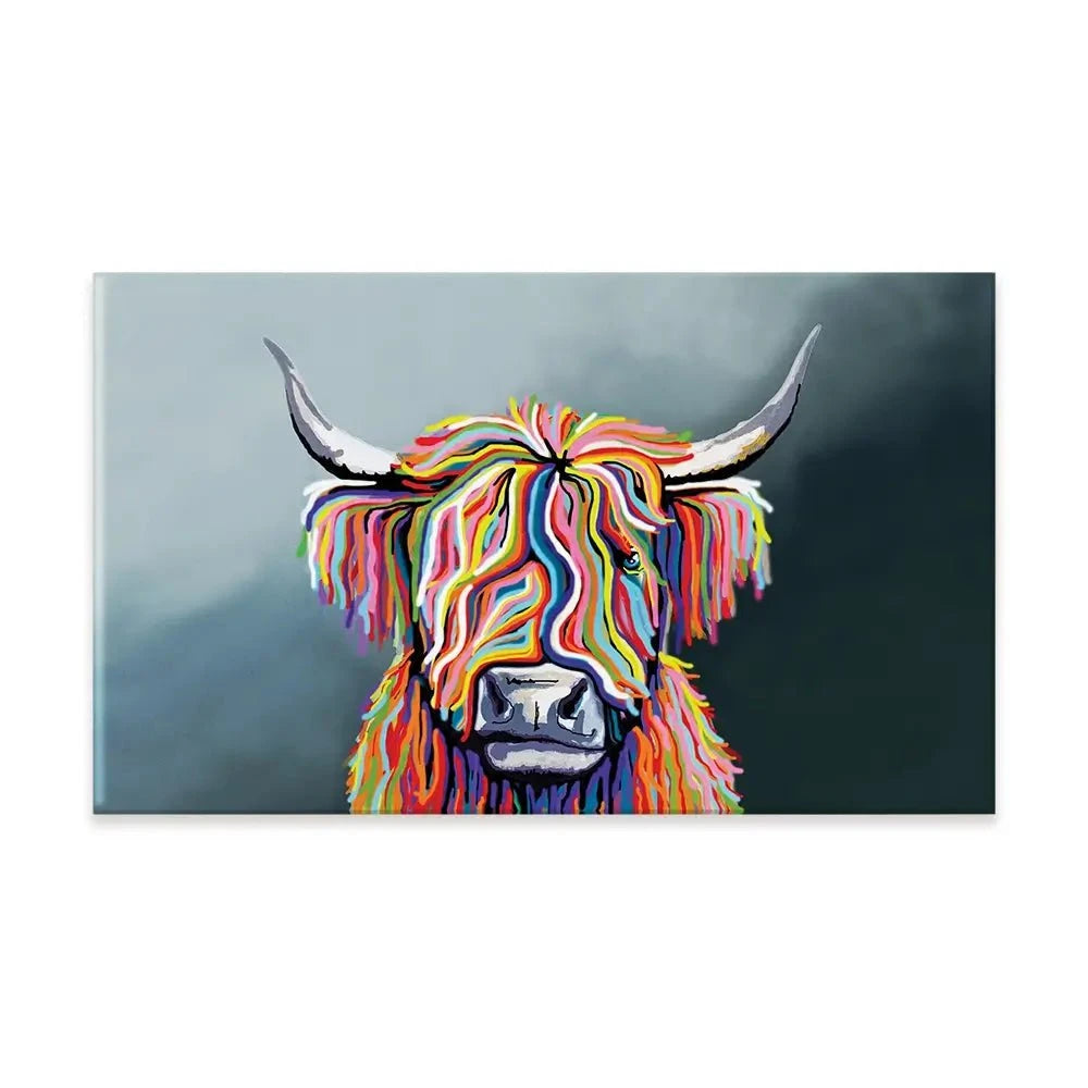 Highland Cow Canvas Print Highland Cow Canvas Print | Highland Cow Canvas Art | Cow Wall Art wall art product Independent