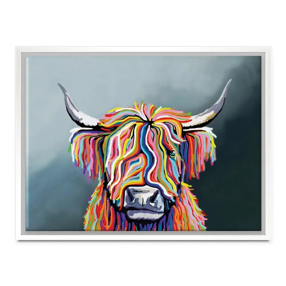 Highland Cow Canvas Print Highland Cow Canvas Print | Highland Cow Canvas Art | Cow Wall Art wall art product Independent