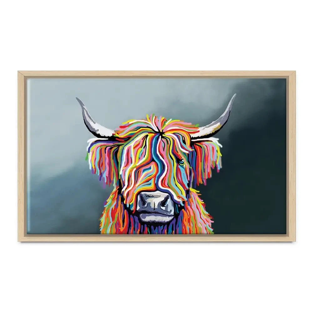 Highland Cow Canvas Print Highland Cow Canvas Print | Highland Cow Canvas Art | Cow Wall Art wall art product Independent