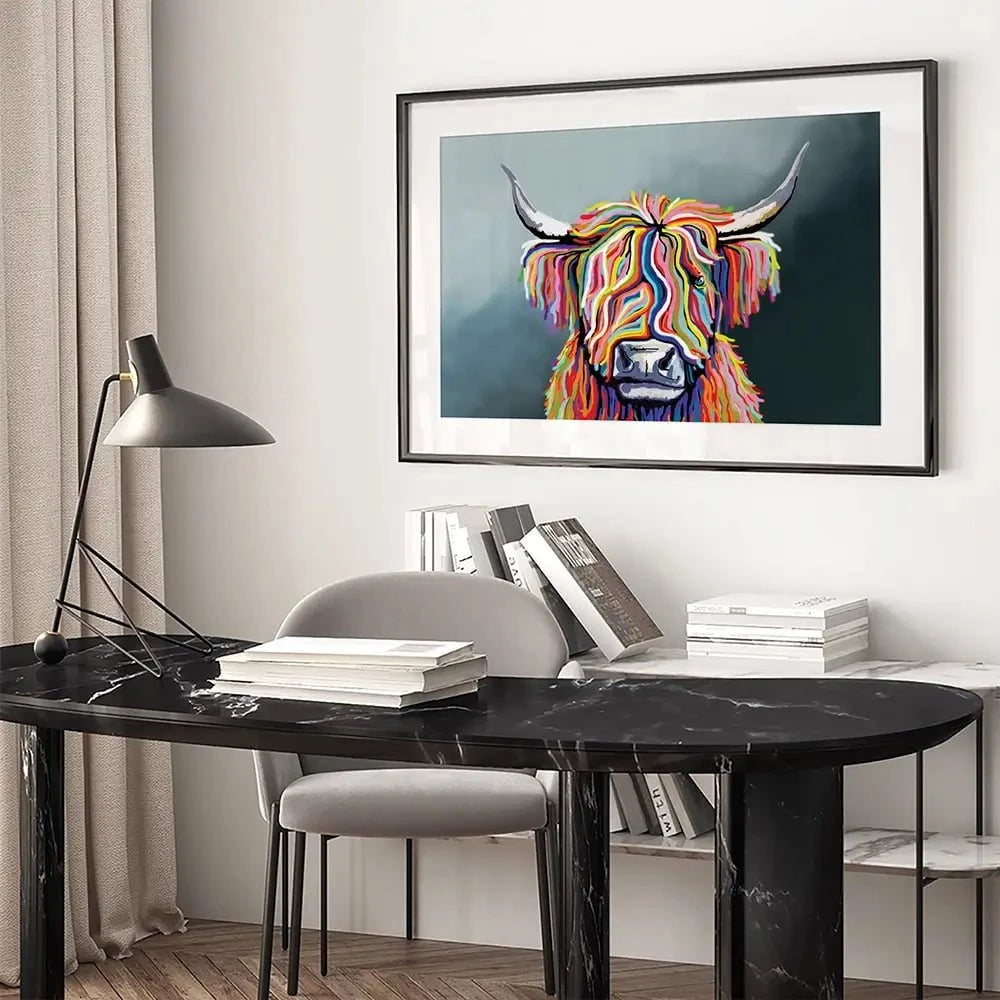 Highland Cow Framed Art Print Highland Cow Framed Art Print | Cow Framed Print | Cow Framed Artwork wall art product Independent