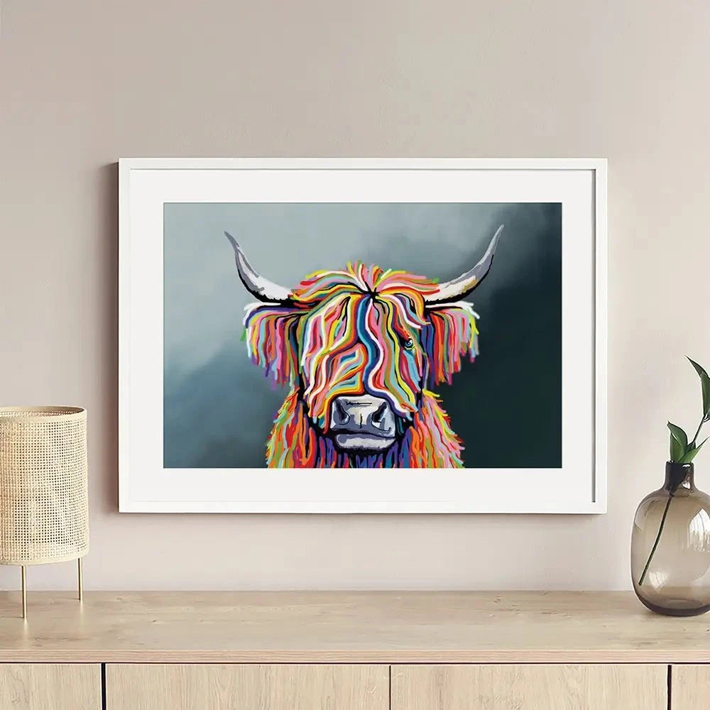 Highland Cow Framed Art Print Highland Cow Framed Art Print | Cow Framed Print | Cow Framed Artwork wall art product Independent