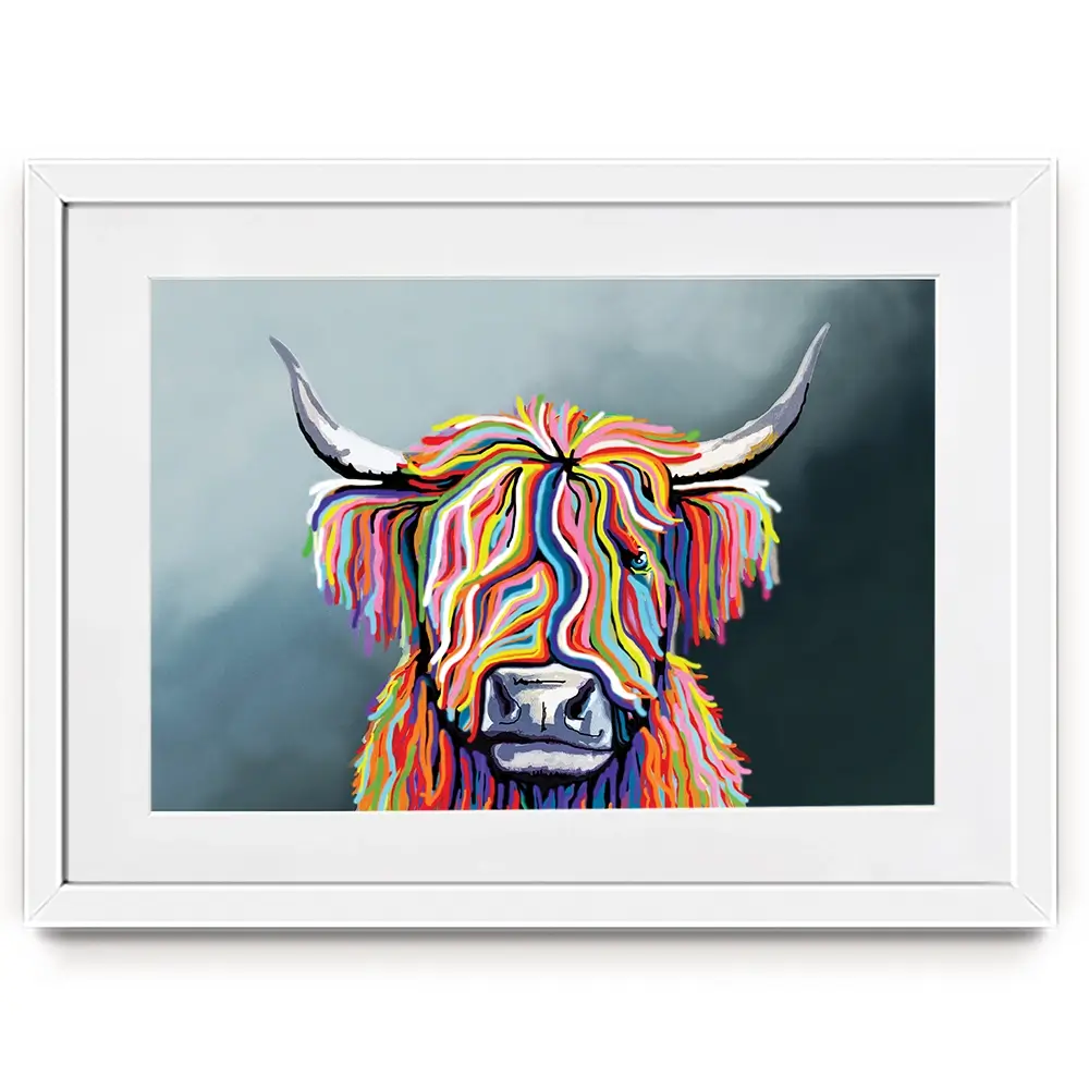 Highland Cow Framed Art Print Highland Cow Framed Art Print | Cow Framed Print | Cow Framed Artwork wall art product Independent