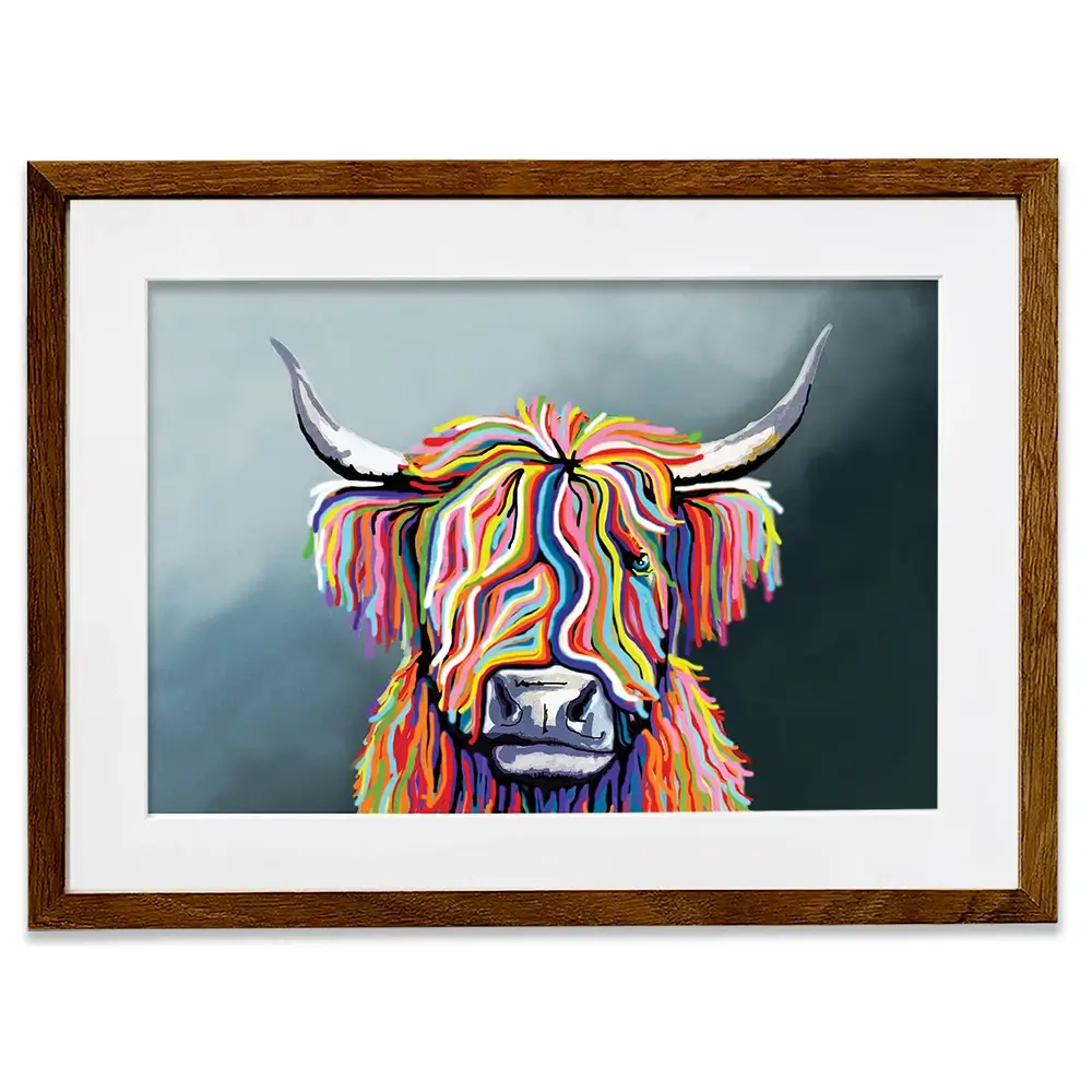Highland Cow Framed Art Print Highland Cow Framed Art Print | Cow Framed Print | Cow Framed Artwork wall art product Independent