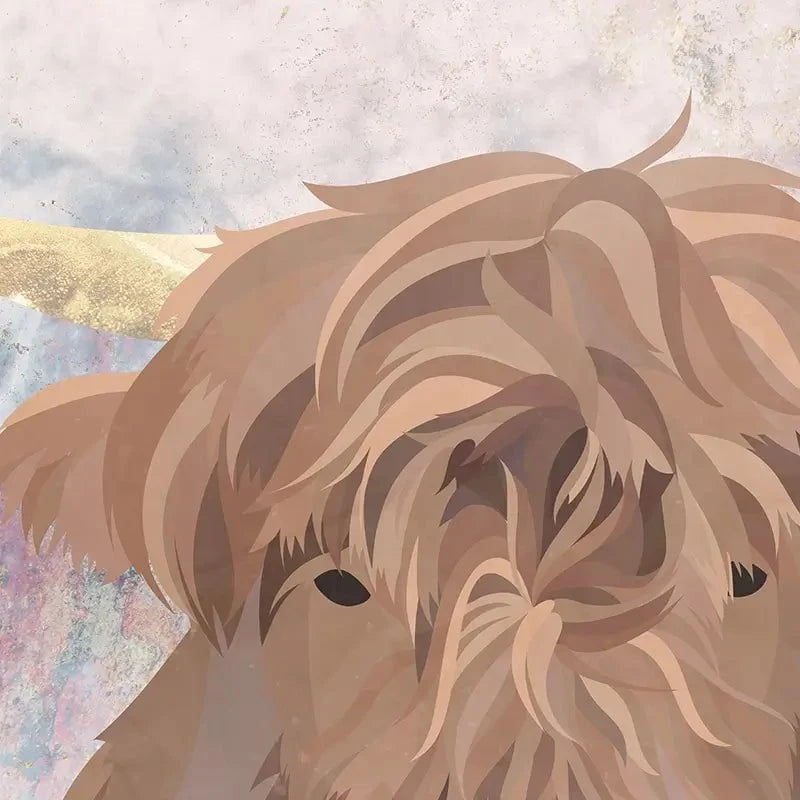 Highland Cow Haze Framed Art Print Highland Cow Haze Framed Art Print wall art product Sarah Manovski