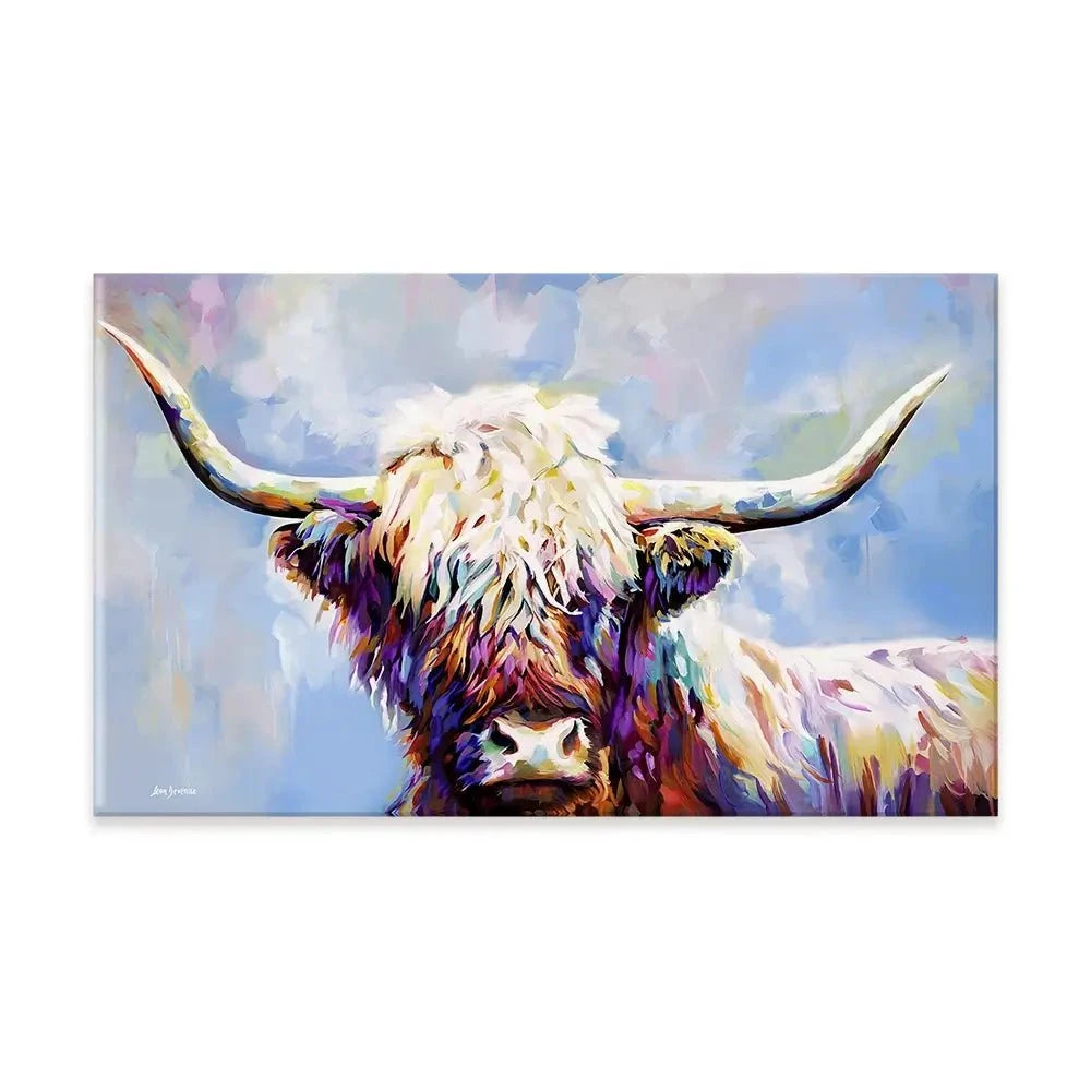 Highland Cow In Winters Serenity Canvas Print Highland Cow In Winters Serenity Canvas Print wall art product Leon Devenice