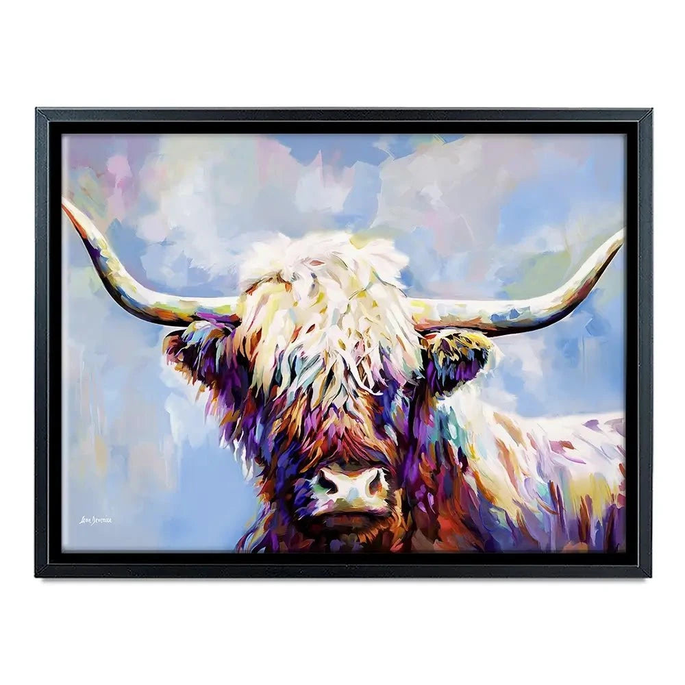 Highland Cow In Winters Serenity Canvas Print Highland Cow In Winters Serenity Canvas Print wall art product Leon Devenice