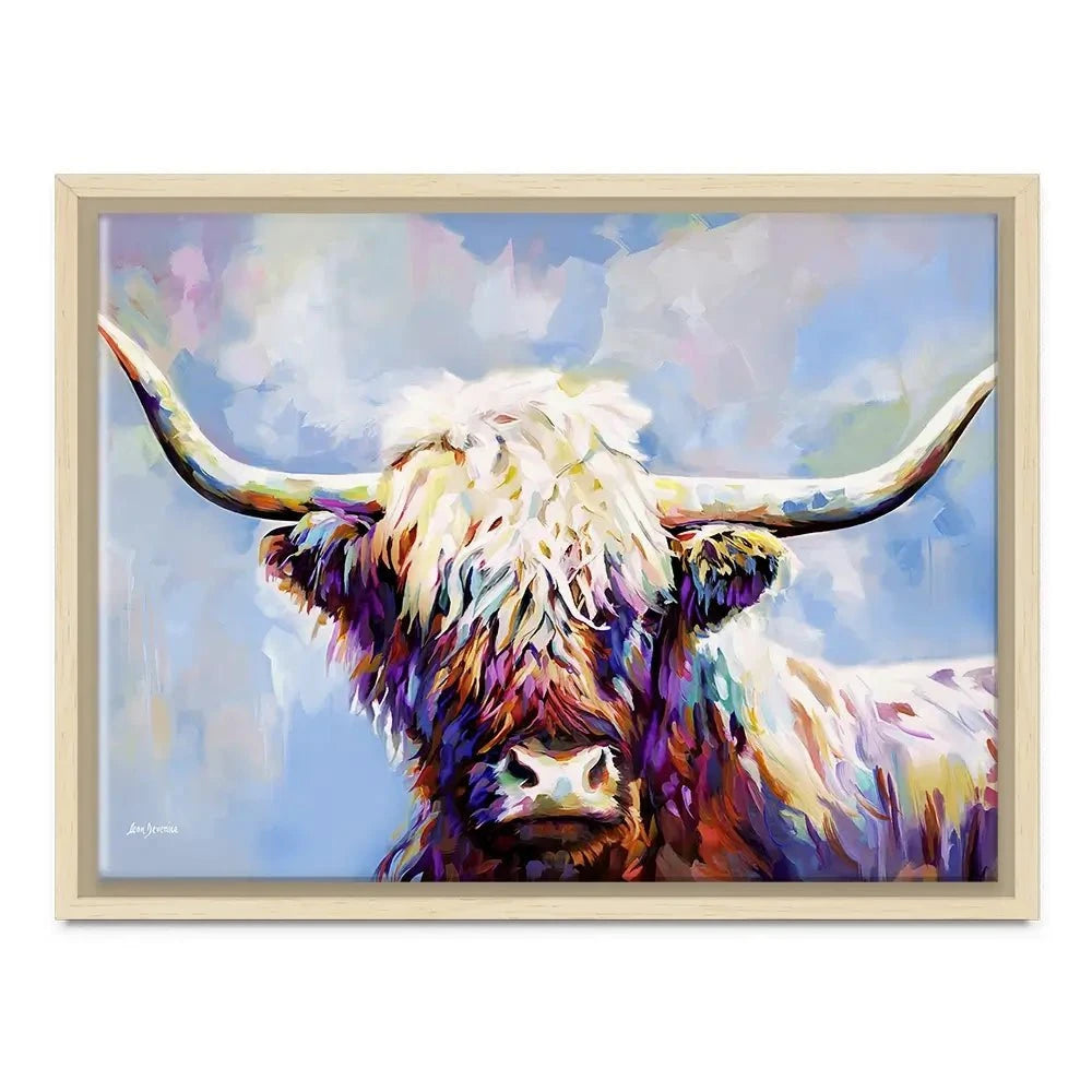 Highland Cow In Winters Serenity Canvas Print Highland Cow In Winters Serenity Canvas Print wall art product Leon Devenice