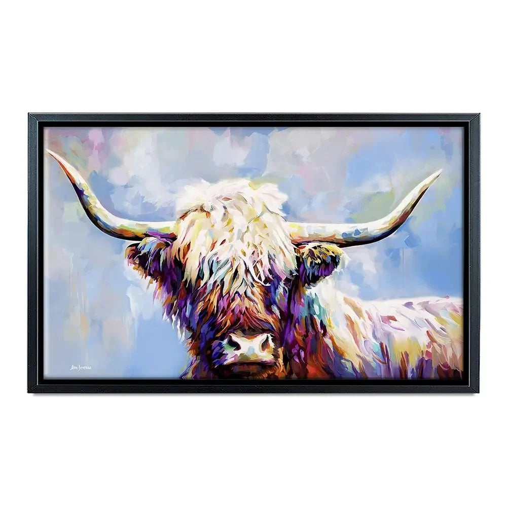 Highland Cow In Winters Serenity Canvas Print Highland Cow In Winters Serenity Canvas Print wall art product Leon Devenice