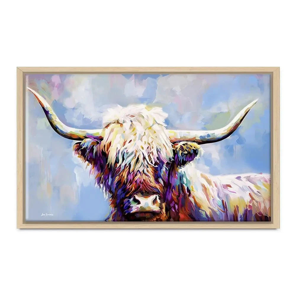 Highland Cow In Winters Serenity Canvas Print Highland Cow In Winters Serenity Canvas Print wall art product Leon Devenice