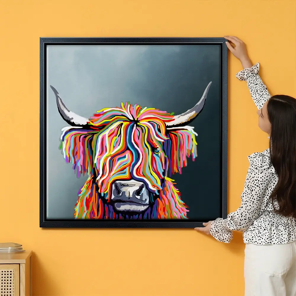 Highland Cow Oversized Canvas Print Highland Cow Oversized Canvas Print wall art product Independent