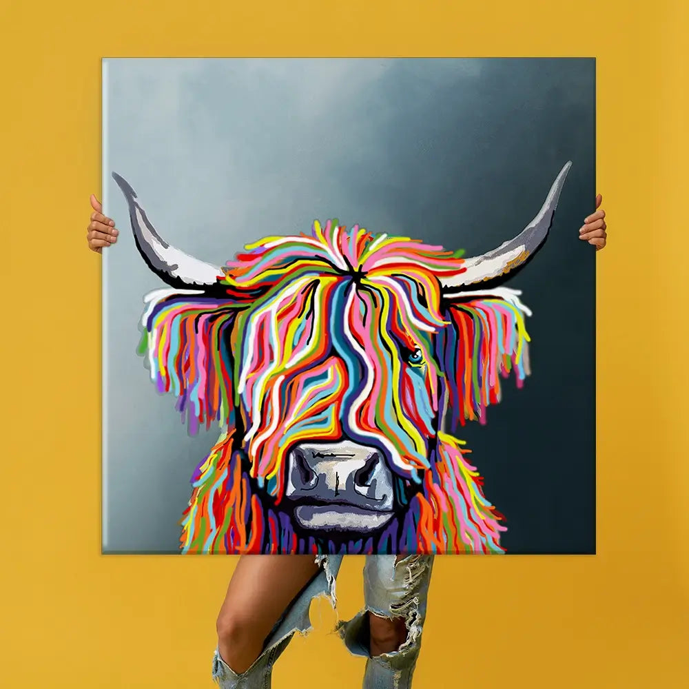 Highland Cow Oversized Canvas Print Highland Cow Oversized Canvas Print wall art product Independent