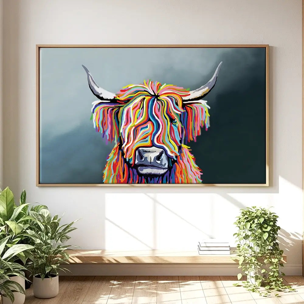 Highland Cow Oversized Canvas Print Highland Cow Oversized Canvas Print wall art product Independent