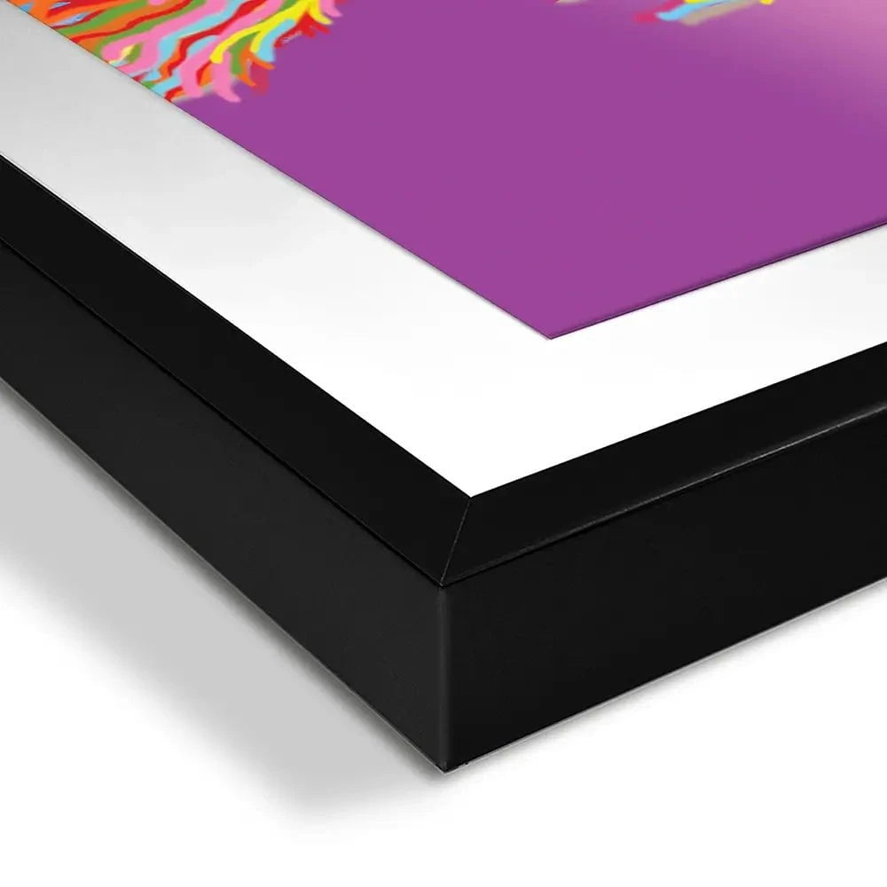 Highland Cow Pink Framed Art Print Highland Cow Pink Framed Art Print wall art product Independent