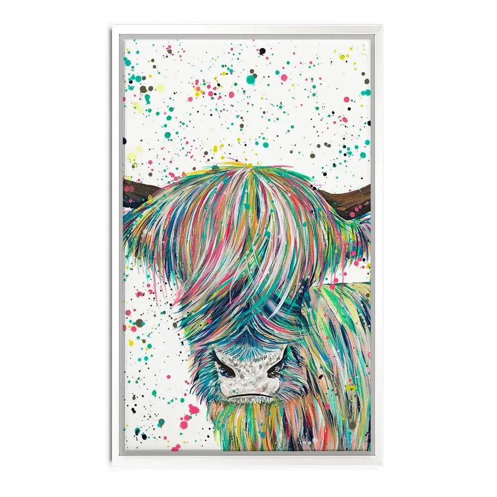 Highland Cow Roland Canvas Print Highland Cow Roland Canvas Print wall art product Emma LC Art