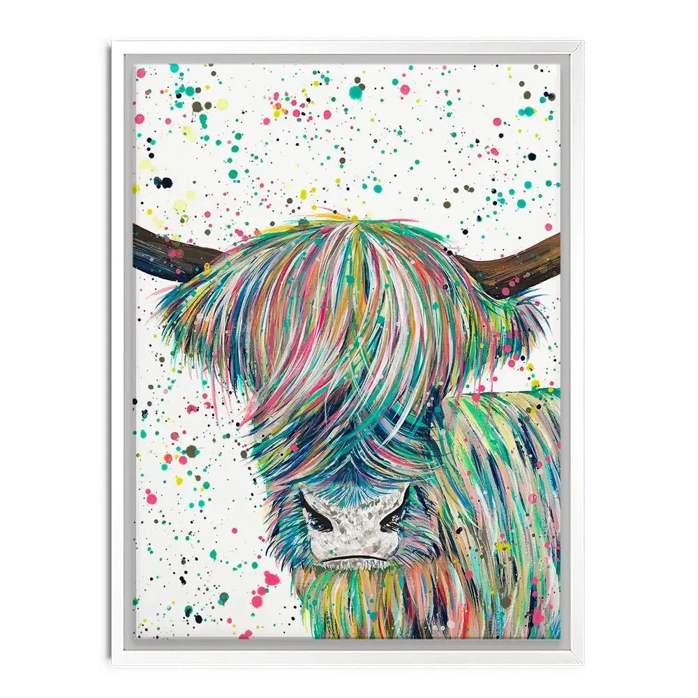 Highland Cow Roland Canvas Print Highland Cow Roland Canvas Print wall art product Emma LC Art