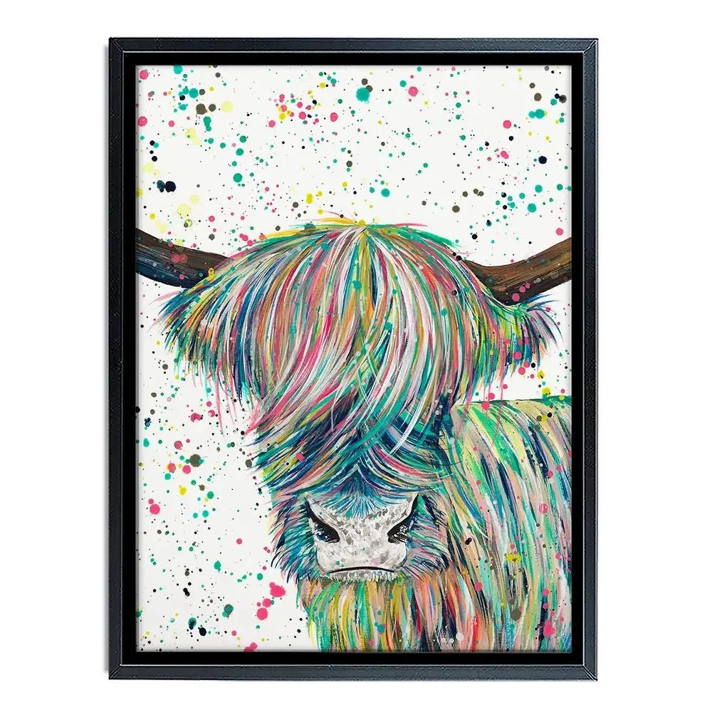 Highland Cow Roland Canvas Print Highland Cow Roland Canvas Print wall art product Emma LC Art