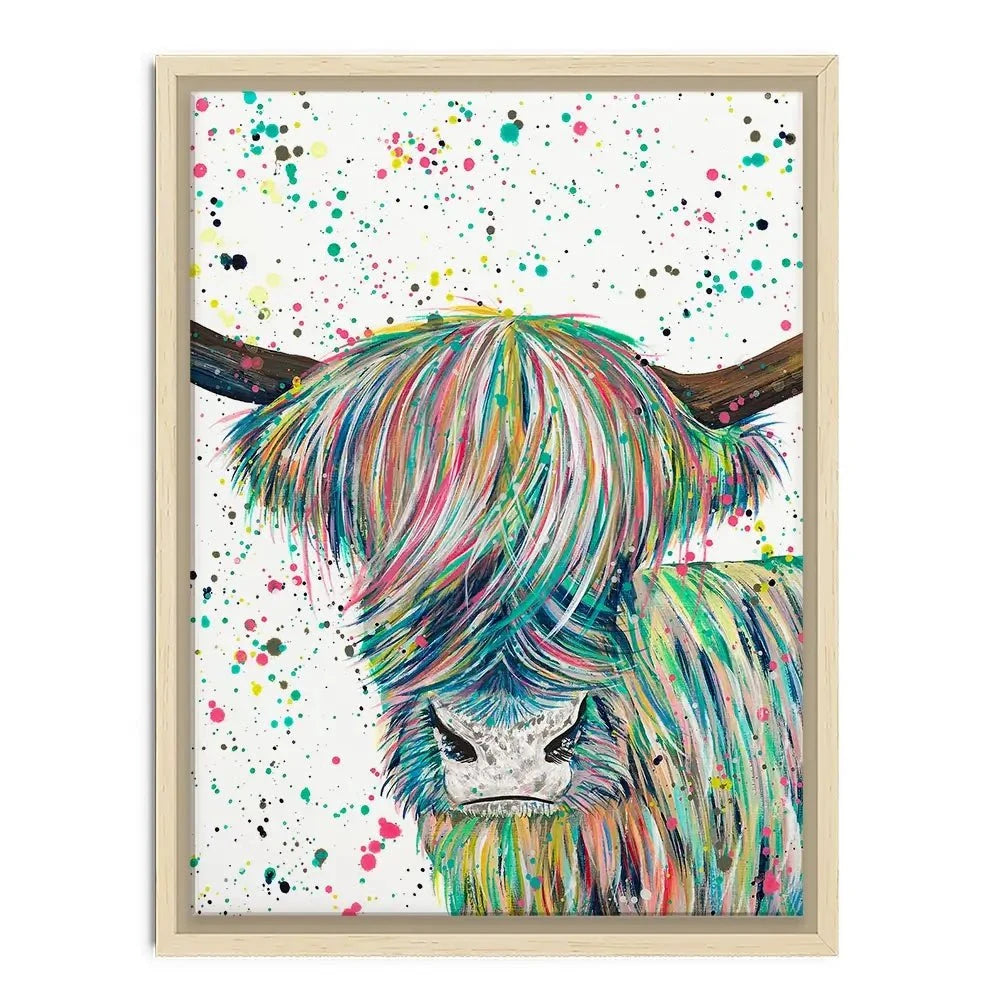 Highland Cow Roland Canvas Print Highland Cow Roland Canvas Print wall art product Emma LC Art