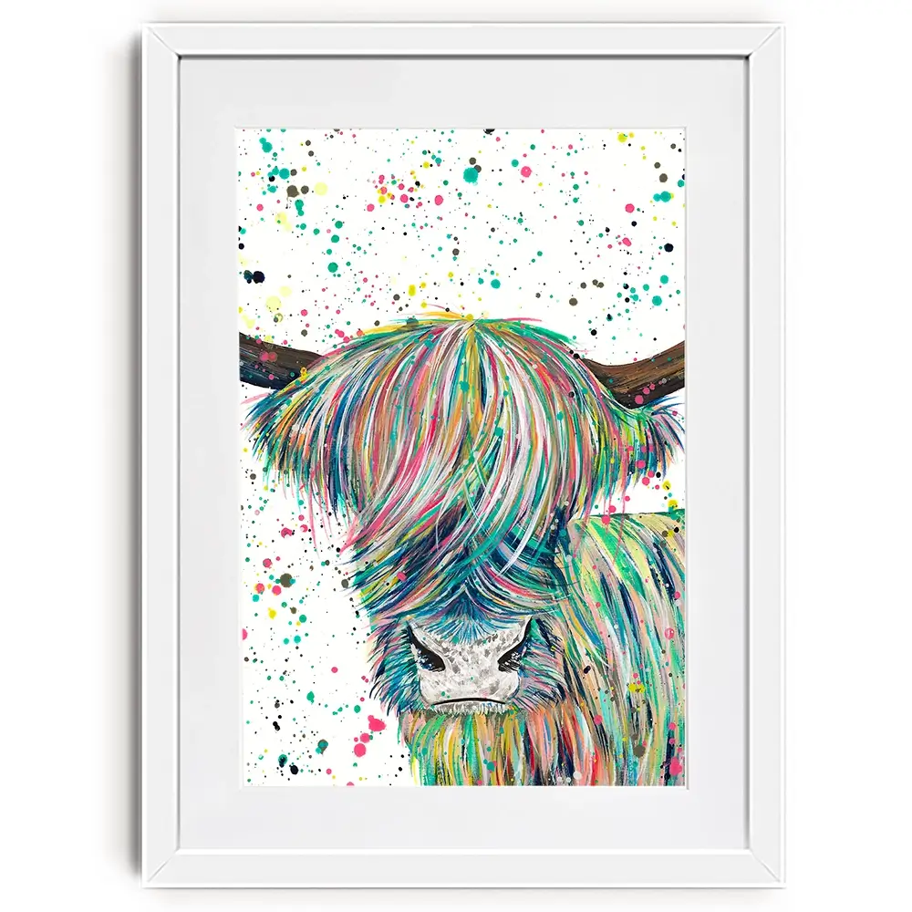 Highland Cow Roland Framed Art Print Highland Cow Roland Framed Art Print wall art product Emma LC Art