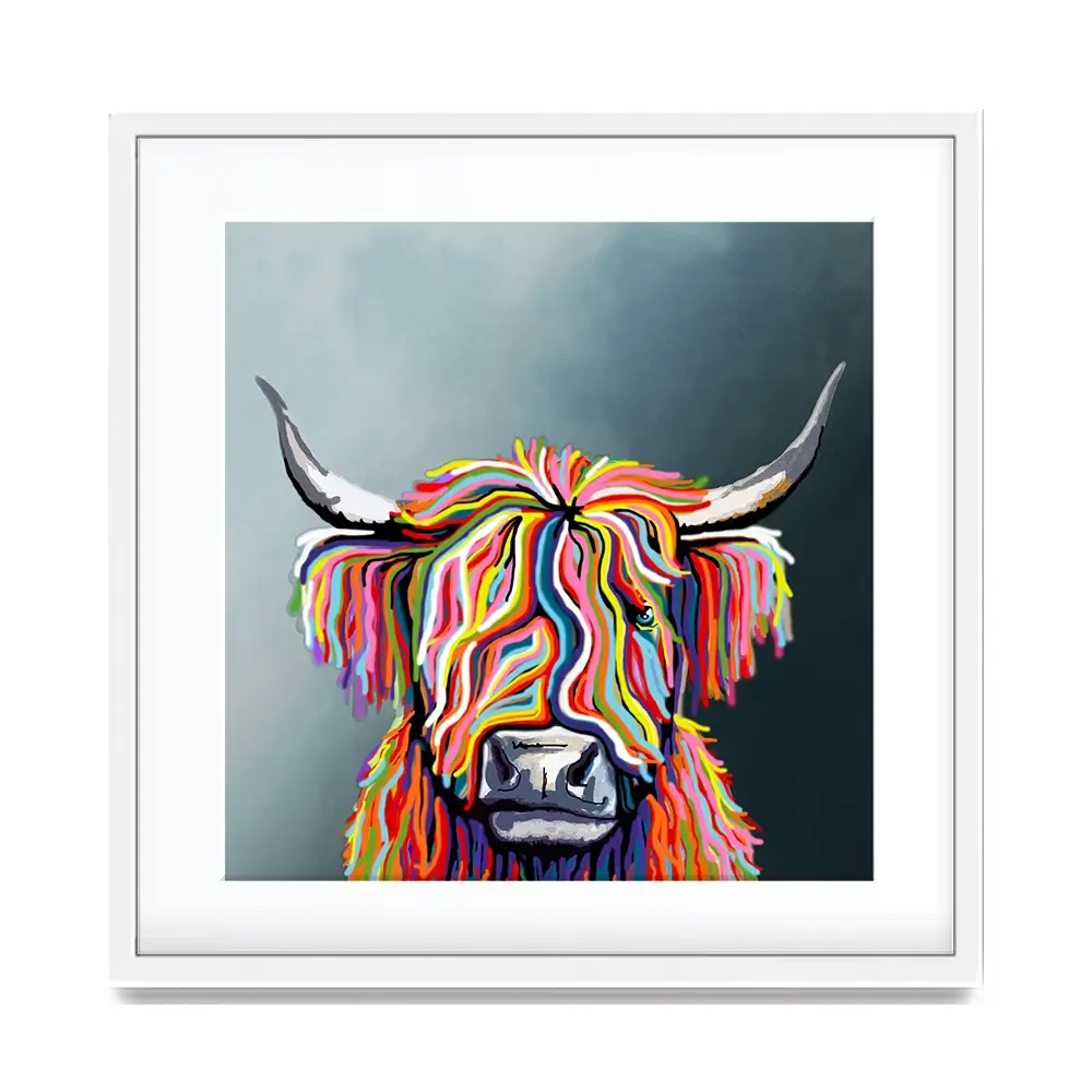 Highland Cow Square Framed Art Print Highland Cow Square Framed Art Print wall art product Independent