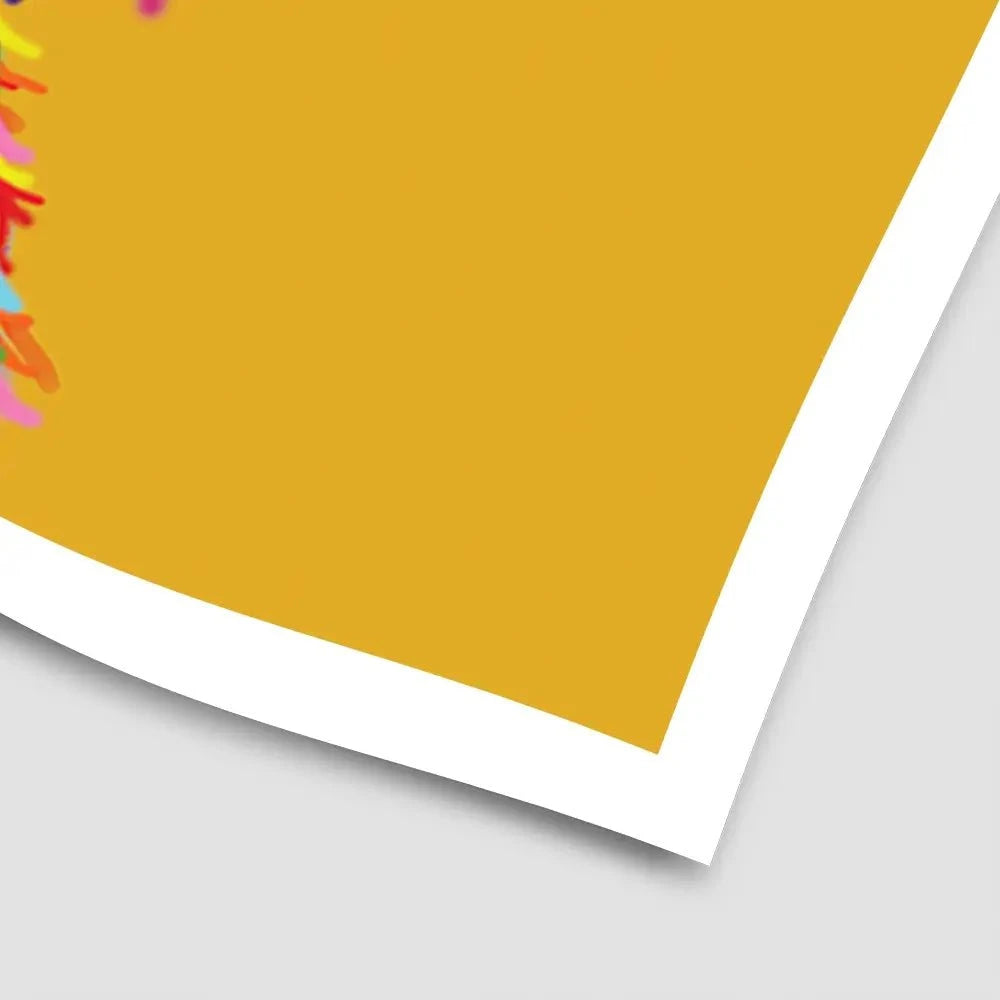 Highland Cow Yellow Art Print Highland Cow Yellow Art Print | Highland Cow Yellow Artwork wall art product Independent