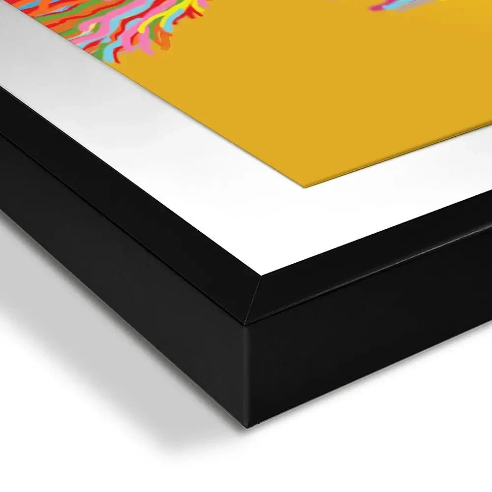 Highland Cow Yellow Framed Art Print Highland Cow Yellow Framed Art Print | Highland Cow Yellow Artwork wall art product Independent