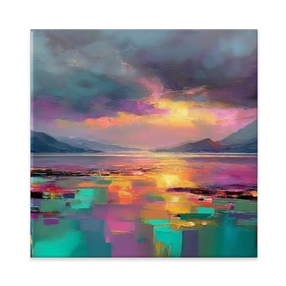 Highland Escape Square Canvas Print Highland Escape Square Canvas Print wall art product Art Print Shop