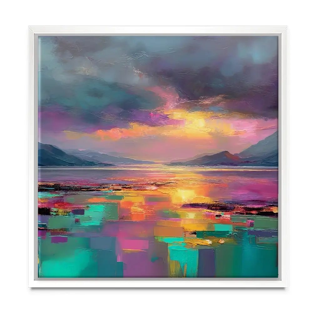 Highland Escape Square Canvas Print Highland Escape Square Canvas Print wall art product Art Print Shop