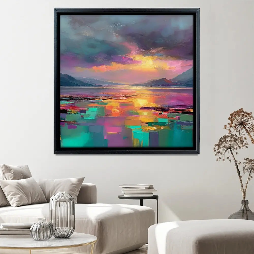 Highland Escape Square Canvas Print Highland Escape Square Canvas Print wall art product Art Print Shop