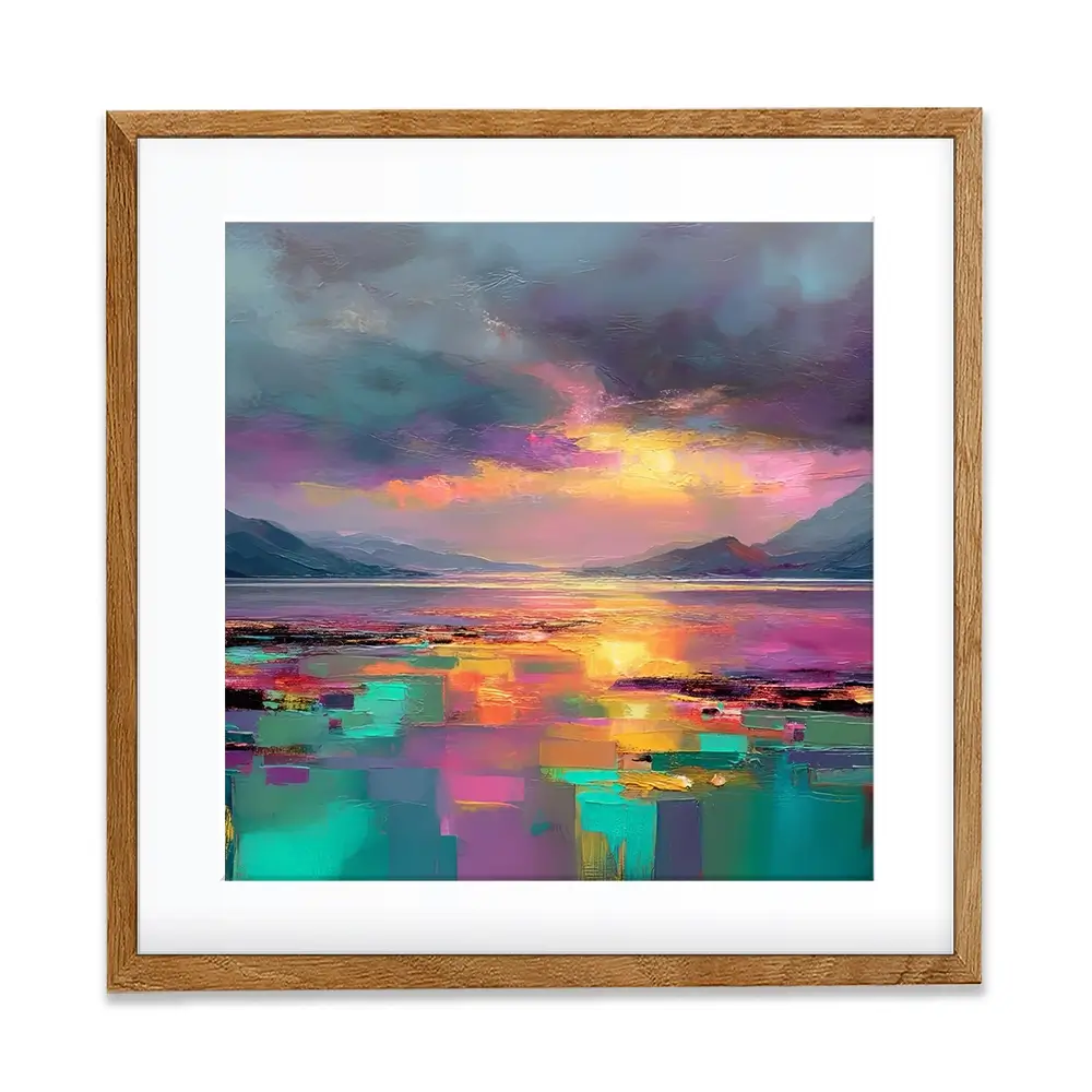 Highland Escape Square Framed Art Print Highland Escape Square Framed Art Print wall art product Art Print Shop