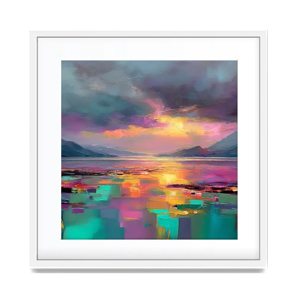 Highland Escape Square Framed Art Print Highland Escape Square Framed Art Print wall art product Art Print Shop