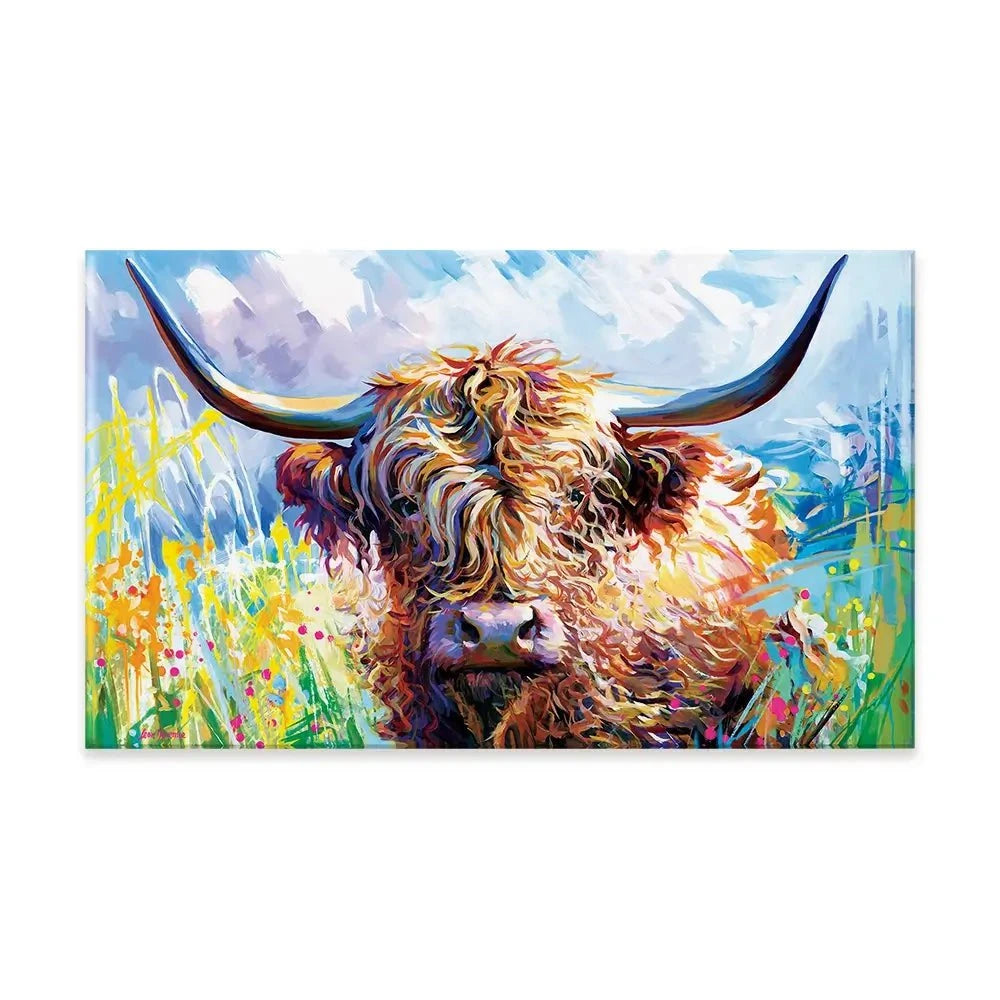 Highland Grazing Canvas Print Highland Grazing Canvas Print wall art product Leon Devenice