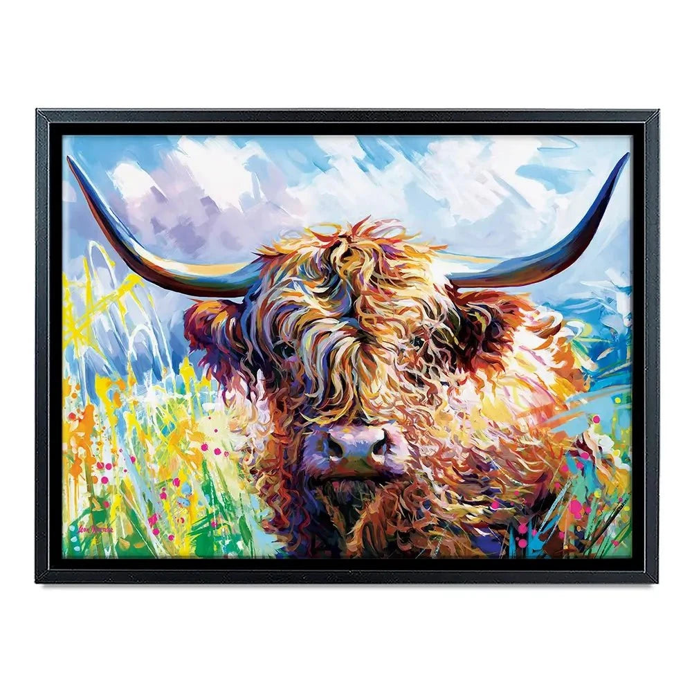 Highland Grazing Canvas Print Highland Grazing Canvas Print wall art product Leon Devenice