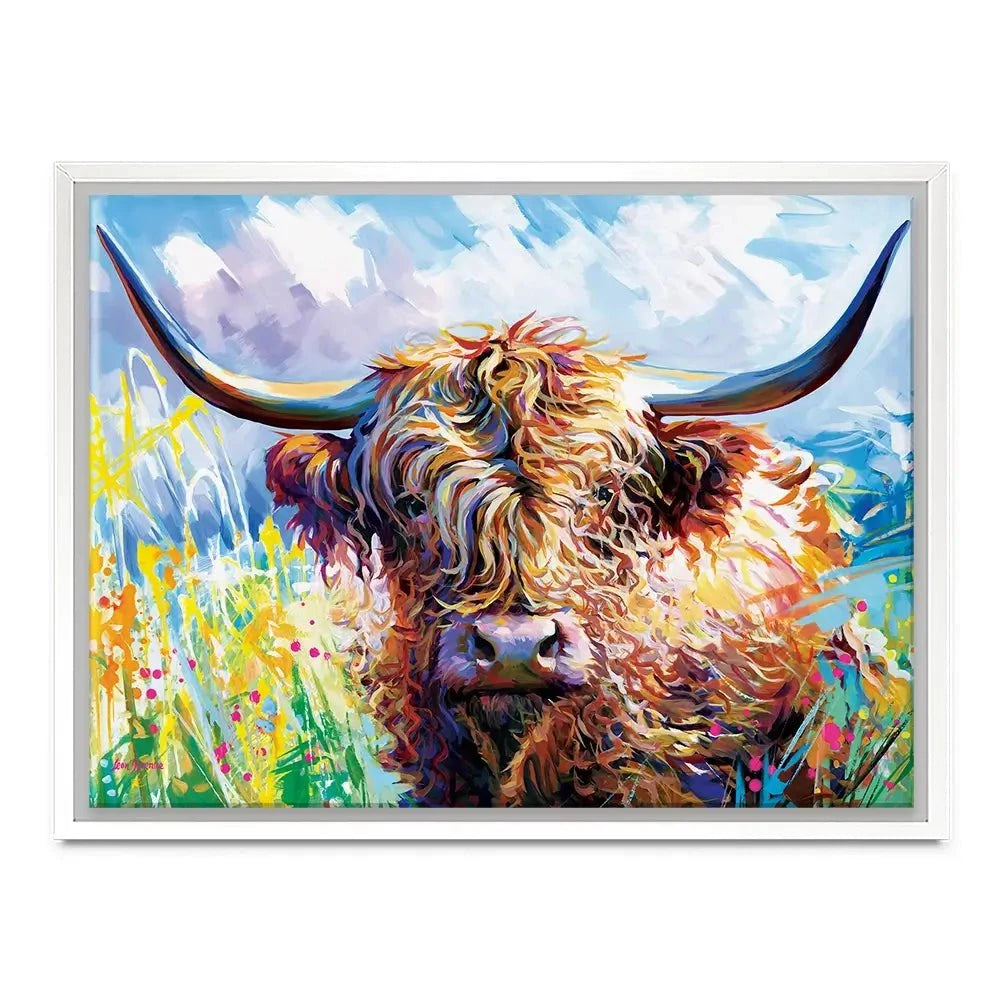 Highland Grazing Canvas Print Highland Grazing Canvas Print wall art product Leon Devenice