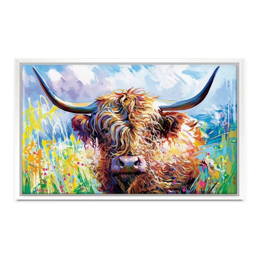 Highland Grazing Canvas Print Highland Grazing Canvas Print wall art product Leon Devenice