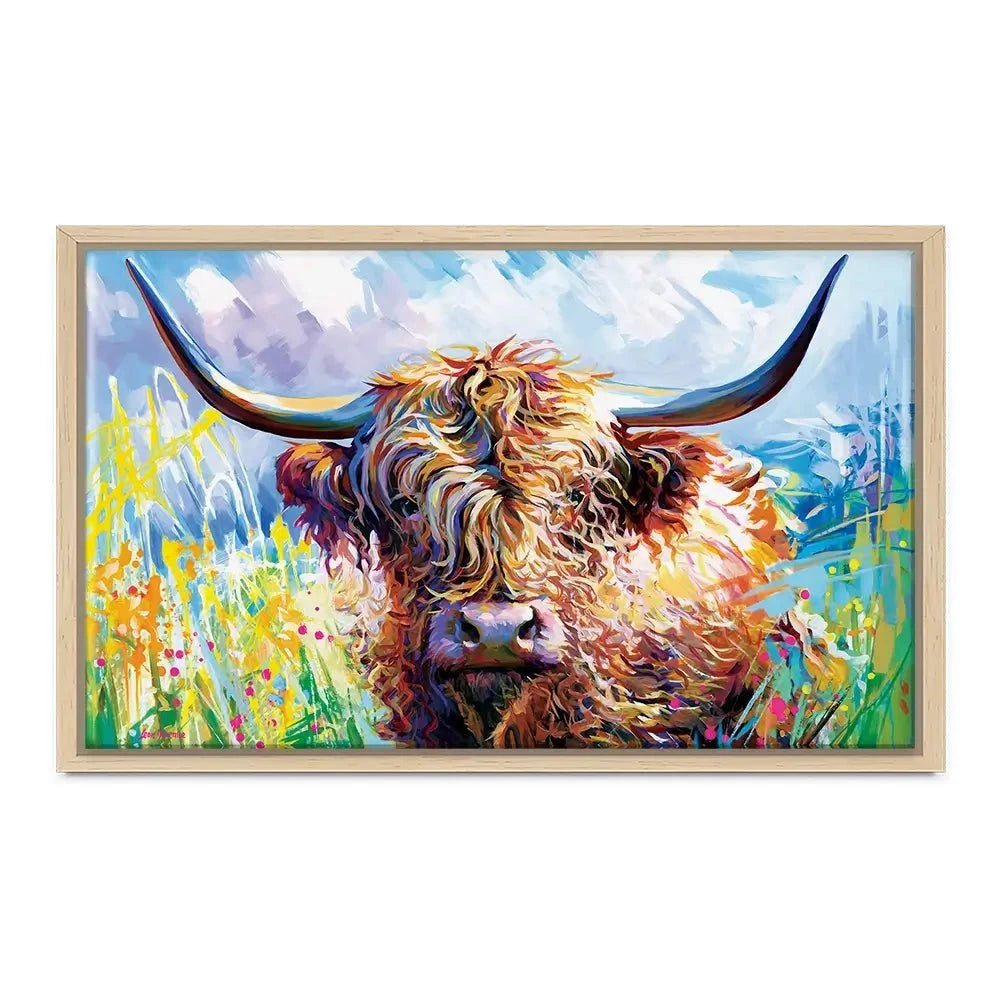 Highland Grazing Canvas Print Highland Grazing Canvas Print wall art product Leon Devenice