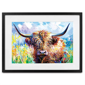 Highland Grazing Framed Art Print Highland Grazing Framed Art Print wall art product Leon Devenice