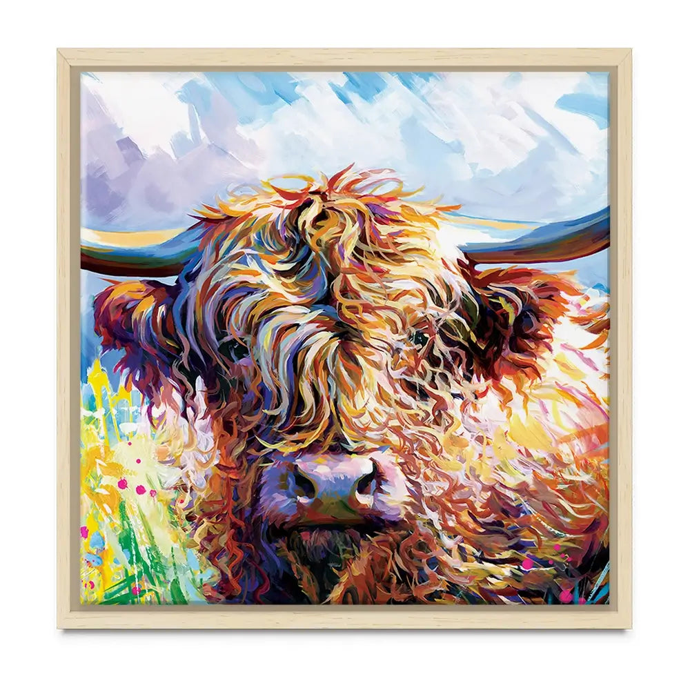 Highland Grazing Oversized Canvas Print Highland Grazing Oversized Canvas Print wall art product Art Print Shop