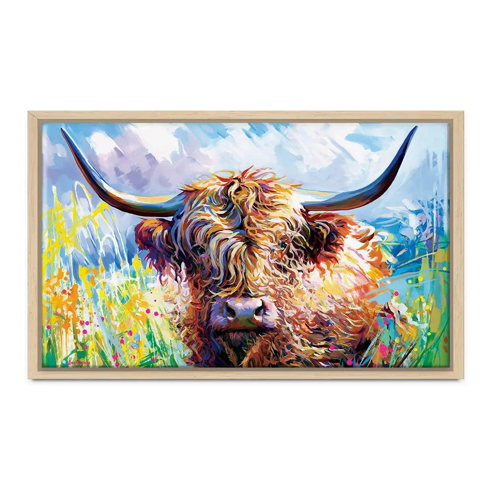 Highland Grazing Oversized Canvas Print Highland Grazing Oversized Canvas Print wall art product Art Print Shop