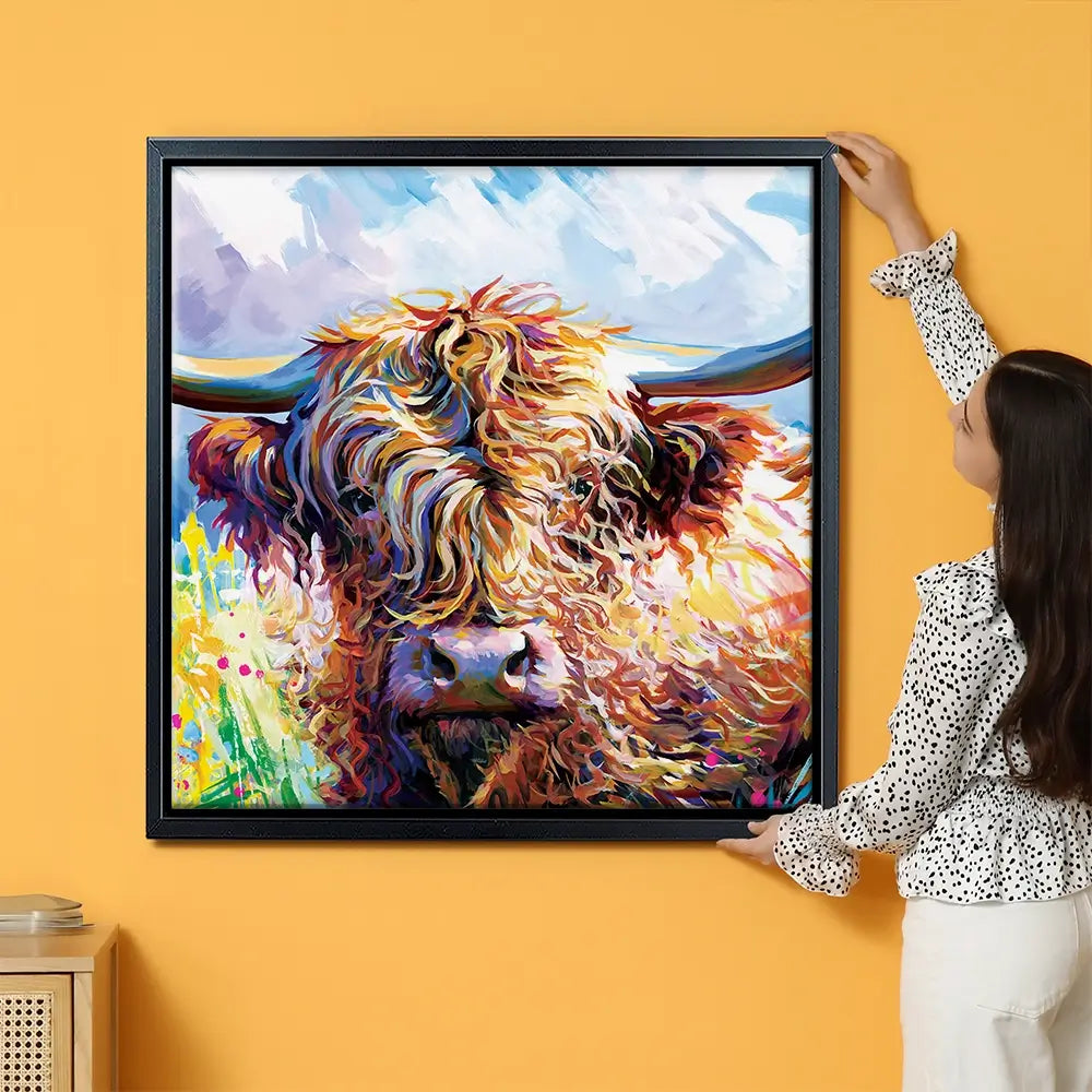 Highland Grazing Oversized Canvas Print Highland Grazing Oversized Canvas Print wall art product Art Print Shop