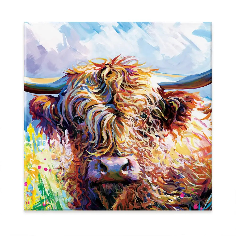 Highland Grazing Oversized Canvas Print Highland Grazing Oversized Canvas Print wall art product Art Print Shop